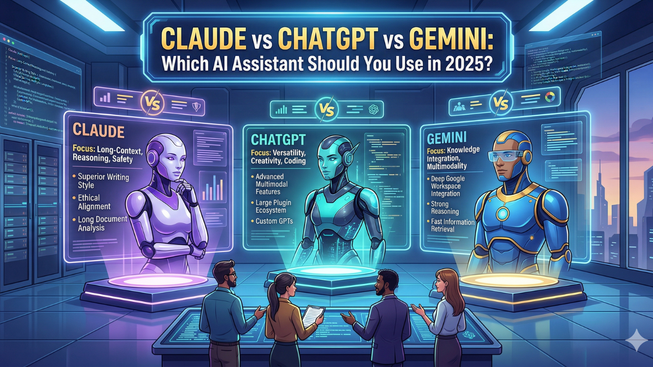 Claude vs ChatGPT vs Gemini: Which AI Assistant Should You Use in 2025?